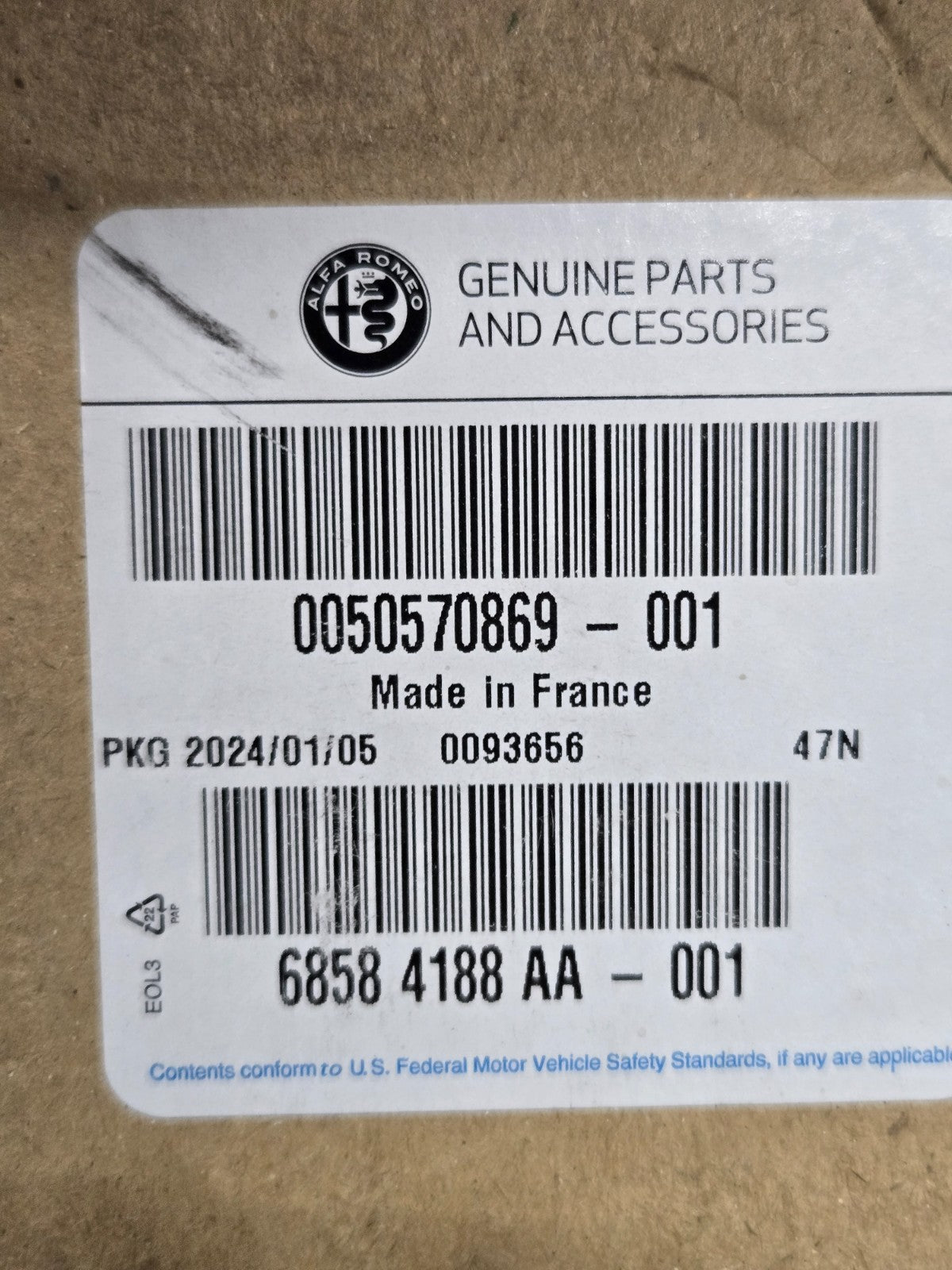 2020 Alfa Romeo Giulia Satellite Radio Stereo Bluetooth Receiver 50564709 OEM