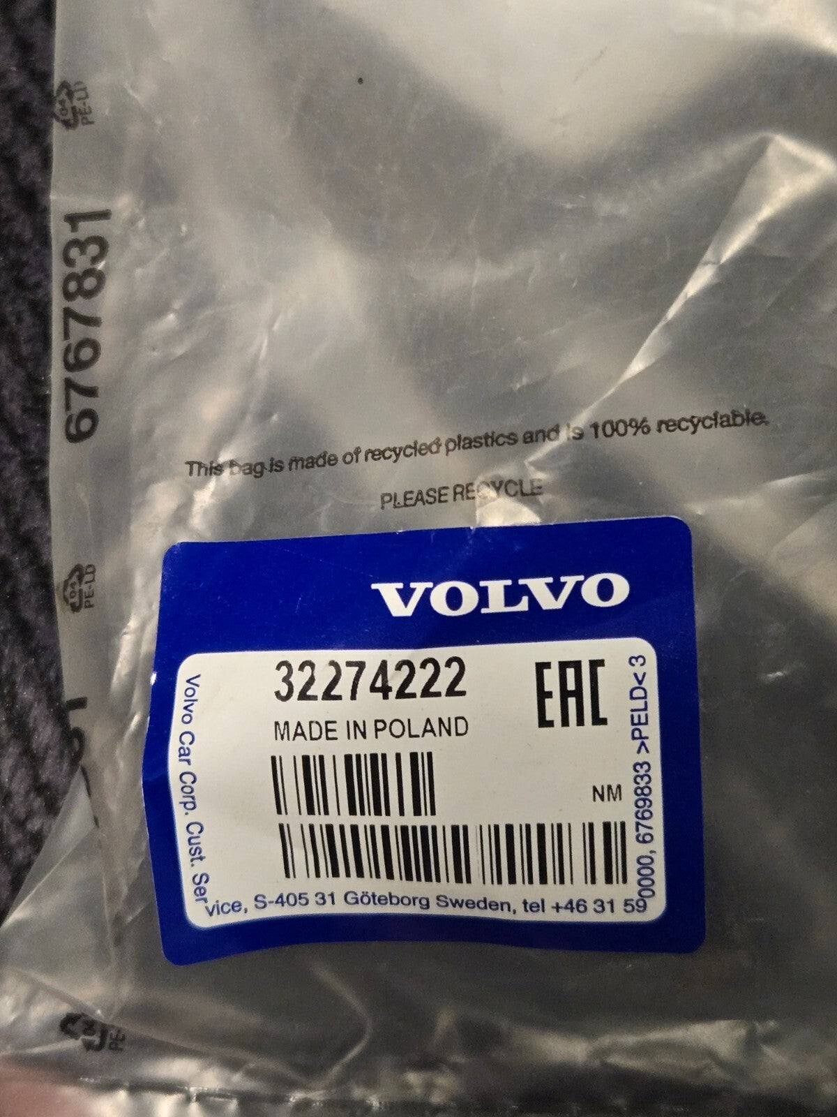 2019-2022 S60 Genuine OEM Volvo Belt Moulding Trim 32274222