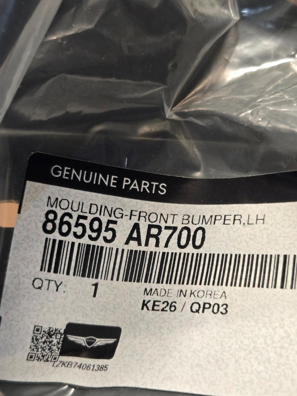 2022-2025 Genesis GV70 Moulding Left LH Driver Side 86595-AR700 OEM NEW