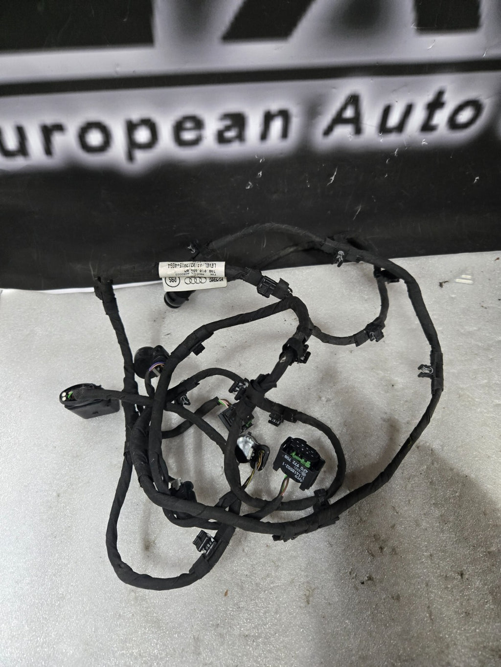 2017 AUDI Q7 FRONT PDC PARK DISTANCE SENSOR HARNESS w/ Sensors OEM 4M0971095F