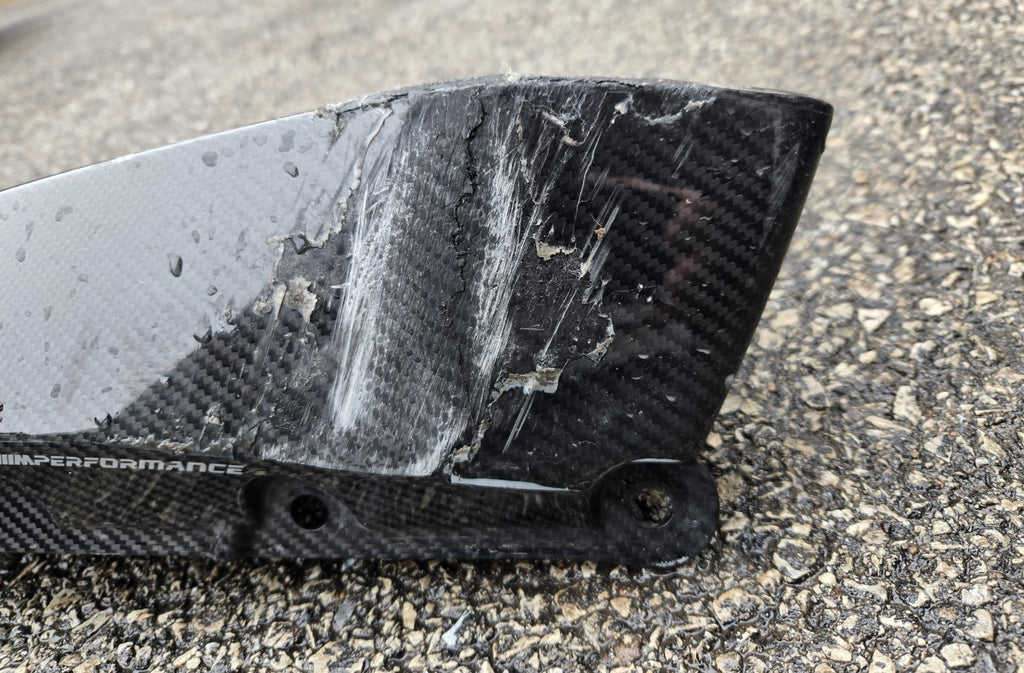 *Damaged* 2018 - 2020 BMW M5 F90 Front Left Right Carbon Fiber Splitter Set OEM