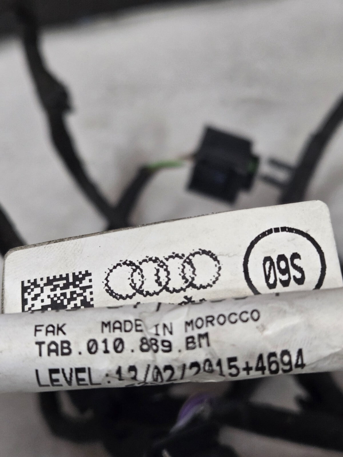2017 AUDI Q7 FRONT PDC PARK DISTANCE SENSOR HARNESS w/ Sensors OEM 4M0971095F
